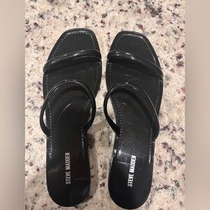 Brand new black strappy Steve Madden sandals size 8 women’s no tags